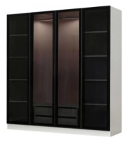 Шкаф Trendy Kale 6635 White/Black 180x210x52cm GTR004631 фото №3 — интернет-магазин Desire.md