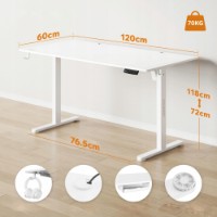 Masa de birou Sense7 Nojo 120x60 White imaginea #7 — magazin online Desire.md