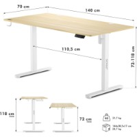 Masa de birou Sense7 Nojo 140x70 White Pine imaginea #10 — magazin online Desire.md
