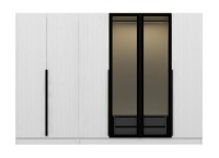 Шкаф Trendy Kale Plus 7812 White/Black 270x210x52cm GTR004900 фото №3 — интернет-магазин Desire.md