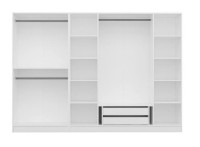 Шкаф Trendy Kale Plus 7812 White/Black 270x210x52cm GTR004900 фото №4 — интернет-магазин Desire.md