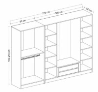 Шкаф Trendy Kale Mebran 8423 White 270x210x52cm GTR001825 фото №5 — интернет-магазин Desire.md