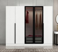 Dulap Trendy Kale Plus 7811 White/Black 225x210x52cm GTR004899