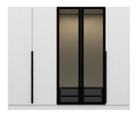 Dulap Trendy Kale Plus 7811 White/Black 225x210x52cm GTR004899 imaginea #4 — magazin online Desire.md