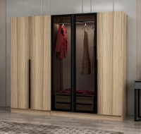 Шкаф Trendy Kale Plus 7819 Dore/Black 225x210x52cm GTR004905 фото №2 — интернет-магазин Desire.md