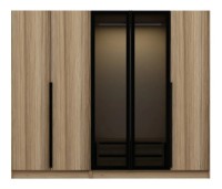 Шкаф Trendy Kale Plus 7819 Dore/Black 225x210x52cm GTR004905 фото №4 — интернет-магазин Desire.md