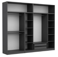 Dulap Trendy Kale 5292 Anthracit/Dore 225x255x52cm GTR004610 imaginea #3 — magazin online Desire.md