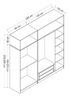 Dulap Trendy Kale 5265 Anthracit 225x255x52cm GTR004592 imaginea #4 — magazin online Desire.md