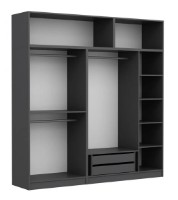 Dulap Trendy Kale 5303 Anthracit/Dore 225x255x52cm GTR004616 imaginea #4 — magazin online Desire.md