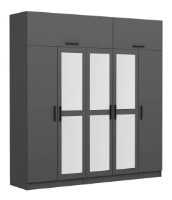 Шкаф Trendy Kale 5276 Anthracit 225x255x52cm GTR004599 фото №3 — интернет-магазин Desire.md