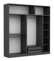 Шкаф Trendy Kale 5276 Anthracit 225x255x52cm GTR004599 фото №4 — интернет-магазин Desire.md