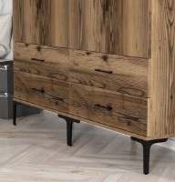 Шкаф Trendy Kumsal TT Walnut 201.4x47.5x160cm GTR001773 фото №3 — интернет-магазин Desire.md