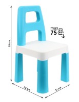 Scaun pentru copii Technok Light Blue/White (9710) imaginea #6 — magazin online Desire.md