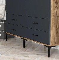 Шкаф Trendy Kumsal TT Walnut/Anthracit 201.4x47.5x160cm GTR001774 фото №3 — интернет-магазин Desire.md
