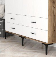 Шкаф Trendy Kumsal TT Walnut/White 201.4x47.5x160cm GTR001776 фото №3 — интернет-магазин Desire.md