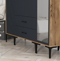Шкаф Trendy Kumsal STR Walnut/Anthracit 201.4x47.5x160cm GTR001789 фото №3 — интернет-магазин Desire.md