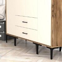 Шкаф Trendy Kumsal STS Walnut/Cream 201.4x47.5x160cm GTR001780 фото №3 — интернет-магазин Desire.md