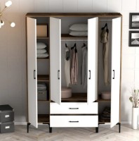 Шкаф Trendy Kumsal STS Walnut/White 201.4x47.5x160cm GTR001781 фото №2 — интернет-магазин Desire.md