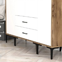 Шкаф Trendy Kumsal STS Walnut/White 201.4x47.5x160cm GTR001781 фото №3 — интернет-магазин Desire.md