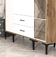 Dulap Trendy Kumsal STP Walnut/White 201.4x47.5x160cm GTR001786 imaginea #3 — magazin online Desire.md