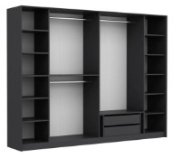 Dulap Trendy Kale Luxe 4806 Anthracit/Black 274x210x52cm GTR004965 imaginea #4 — magazin online Desire.md