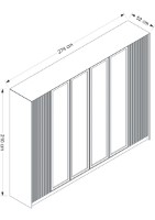 Dulap Trendy Kale Luxe 4806 Anthracit/Black 274x210x52cm GTR004965 imaginea #5 — magazin online Desire.md