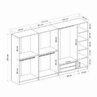 Шкаф Trendy Kale Mebran 8425 White 315x210x52cm GTR001834 фото №4 — интернет-магазин Desire.md