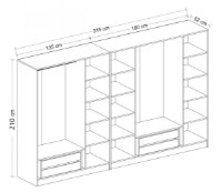 Шкаф Trendy Kale Mebran 8426 White 315x210x52cm GTR001836 фото №4 — интернет-магазин Desire.md