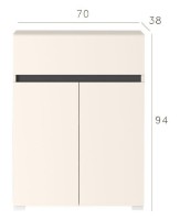 Dulăpior Gerbor London KOM2D1S Cashmere/Anthracite imaginea #3 — magazin online Desire.md