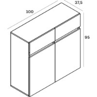 Dulăpior Gerbor London KOM2D2S Cashmere/Anthracite imaginea #3 — magazin online Desire.md