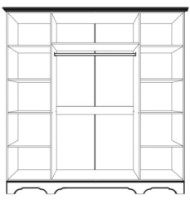 Шкаф Yasen Boston 4D2Z NEW Cashmere фото №2 — интернет-магазин Desire.md