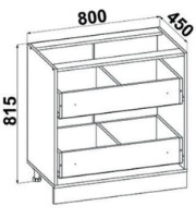 Кухонный модуль Yasen Madera H№16 800х715 Gold Craft Oak фото №2 — интернет-магазин Desire.md