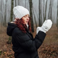 Căciulă Kama Knitted A150 Pink imaginea #2 — magazin online Desire.md