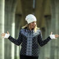 Căciulă Kama Knitted A150 Pink imaginea #3 — magazin online Desire.md