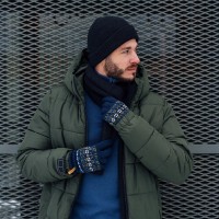 Шапка Kama Knitted A159 Blue фото №3 — интернет-магазин Desire.md