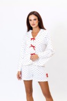 Pijama Ajoure T23701 Ivory Print Hearts, s.XS imaginea #1 — magazin online Desire.md