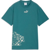 Tricou pentru copii Puma Mid90s Relaxed Graphic Emerald Ice, s.128
