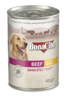 Hrană umedă pentru câini BonaCibo Beef 400g