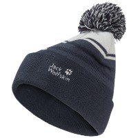 Căciulă Jack Wolfskin Stripy Pompom K Dark Navy, s.S