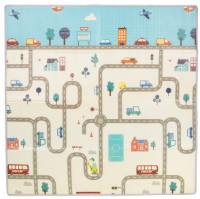 Covor joc pentru copii Chipolino City 142x142cm (DKZ1515CITY)