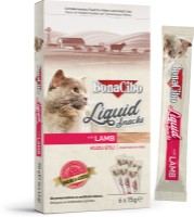 Snackuri pentru pisici BonaCibo Liquid Snacks Lamb 6x15g