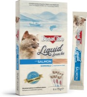 Snackuri pentru pisici BonaCibo Liquid Snacks Salmon 6x15g