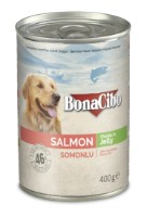 Hrană umedă pentru câini BonaCibo Salmon 400g
