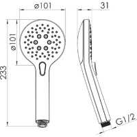 Лейка для душа VOLLE Cascada (1586.070401) фото №2 — интернет-магазин Desire.md