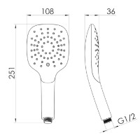 Лейка для душа VOLLE Cascada A20Cw (1586.070501) фото №2 — интернет-магазин Desire.md
