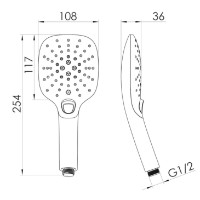 Лейка для душа VOLLE Cascada A20Cw (1586.070601) фото №2 — интернет-магазин Desire.md