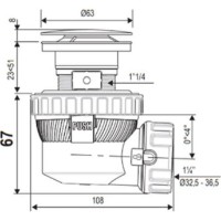 Сифон для раковины Wirquin Nano Quick-Clack D32 (30724957) фото №2 — интернет-магазин Desire.md