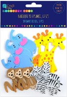 Autocolante DPCraft Safari animals 3D 12pcs (KSPI-345)