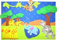 Autocolante DPCraft Safari animals 3D 12pcs (KSPI-345) imaginea #3 — magazin online Desire.md