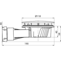 Sifon pentru cada-duș Wirquin Slim H40 D90 (6103070) imaginea #3 — magazin online Desire.md